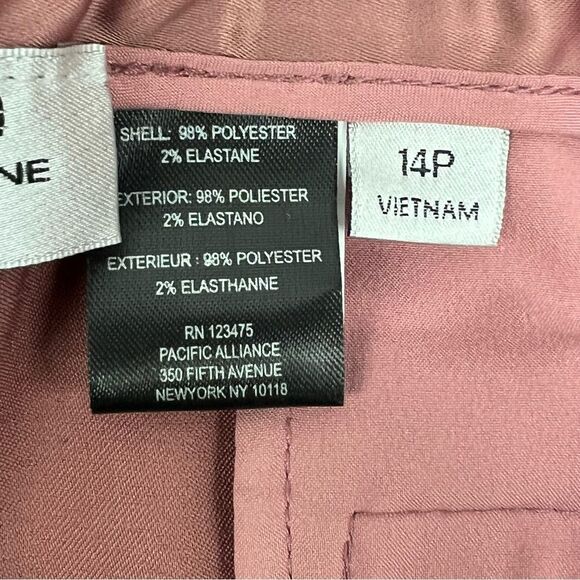 Tahari Arthur S. Levine Satin Straight-Leg Pants, Size 14P Beyond Rose NWOT - Picture 12 of 13
